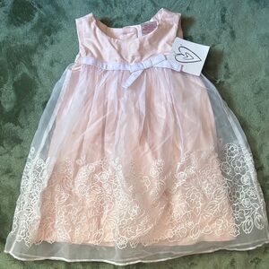 Pink and White Floral Dress